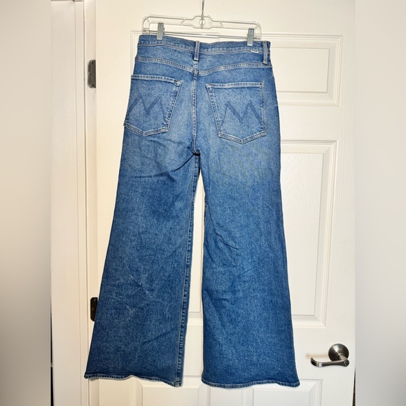 MOTHER Wide-Leg Jeans in Denim Blue - Picture 5 of 14